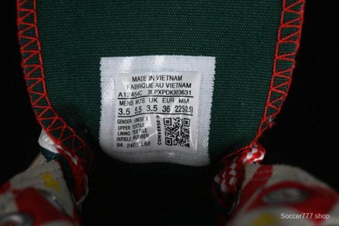 Converse 1970s Christmas Theme High Top Casual Sneakers for Winter - A12454C