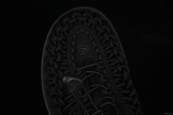 Keen Uneek Flat-M Woven Elastic Strap Casual Outdoor Water Sandals - 1014097 BLACK