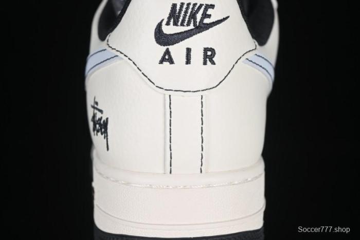 Nike Air Force 1 '07 Low Stussy Collaboration Embroidered Mini Swoosh Casual Sneakers - XZ6188-630