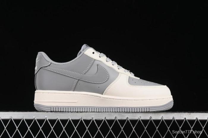 Nike Air Force 1 '07 Low Bape Collaboration - Off White Grey Low Top Casual Sneakers - BB6566-207