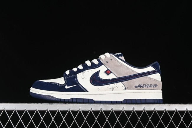 Nike SB Dunk Low UN Collaboration - Splatter Navy Swoosh Anniversary Custom Low-Top Casual Skate Shoes - DJ2024-041