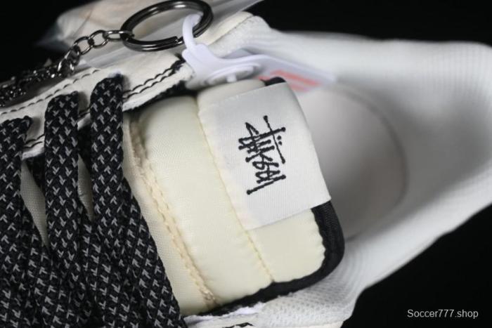 Nike Air Force 1 '07 Low Stussy Collaboration Beige Black Floral Swoosh Casual Sneakers - HH7518-040