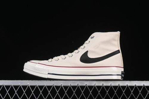 A Ma Maniere x Nike x Converse Chuck 70 High Top Sneakers with Leather and Velvet Swoosh Logo - A13388C