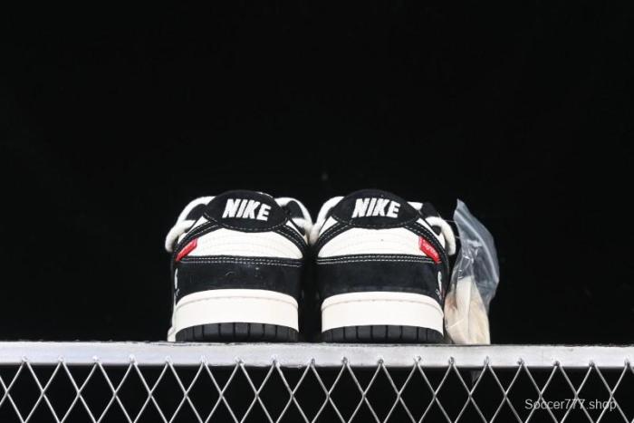 Nike SB Dunk Low Carhartt x Supreme Collaboration - Strap Black Hook Anniversary High-End Custom Low-Top Casual Skate Shoes - YX5066-237