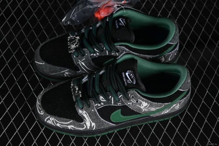 Nike There Skateboards x Nike SB Dunk Low Graffiti Art Style Collaboration SB Low-Top Casual Skate Shoes - HF7743-001