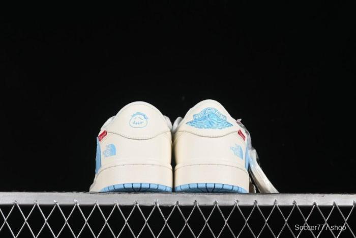 Nike Travis Scott x Fragment Design x Air Jordan 1 Low OG SP AJ1 Supreme North Face Collaboration - DIY1688-002