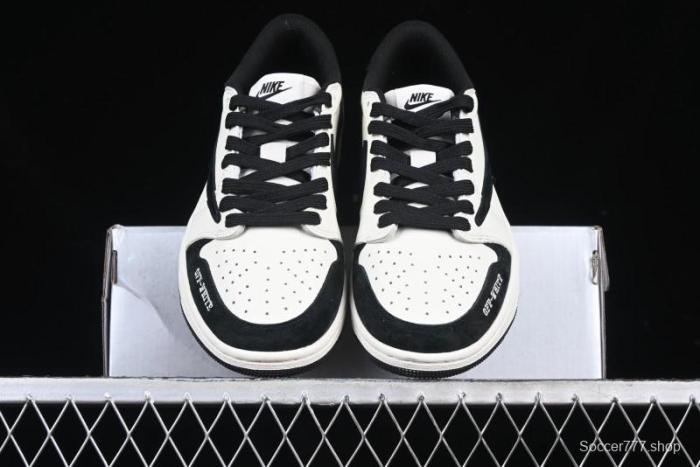 Nike Travis Scott x Fragment Design x Air Jordan 1 Low OG SP AJ1 Off-White Collaboration Casual Sneakers - DM7866-065