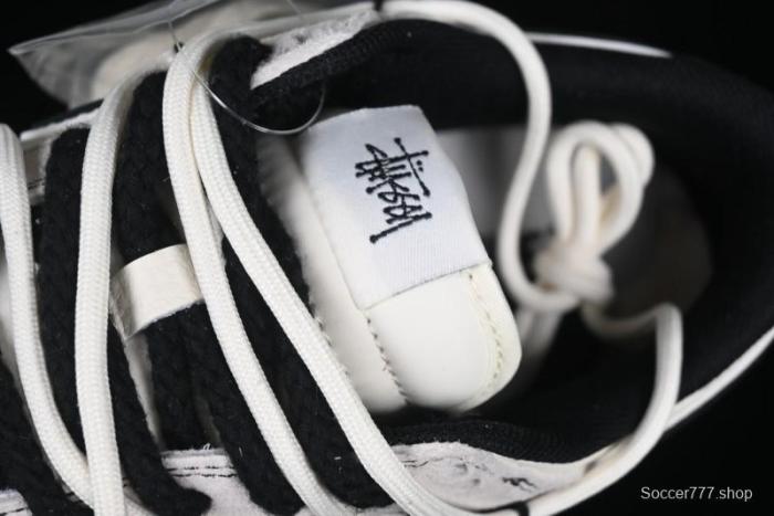 Nike SB Dunk Low Stussy Collaboration Anniversary Edition Lace-Up Beige Grey Black Swoosh Low-Top Casual Skate Shoes - YX5066-242