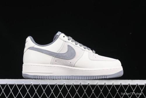 Nike Air Force 1 '07 Low UN Collaboration Pigskin Grey Stitch Low-Top Casual Sneakers - BB7518-018