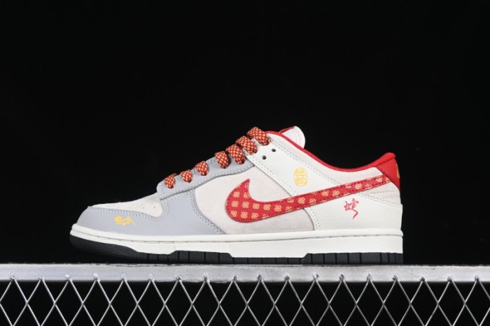 Nike SB Dunk Low Year of the Snake Series Monogram Red Swoosh Anniversary Custom Low-Top Casual Skate Shoes - DJ2024-081