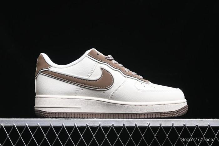 Nike Air Force 1 '07 Low Stone Island x Supreme Collaboration - Beige Brown Swoosh Casual Sneakers - BB1616-306