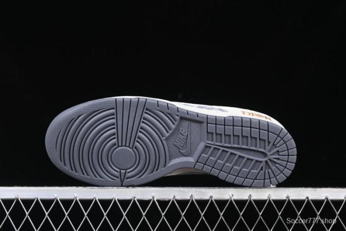 Nike SB Dunk Low Dior x Stone Island Triple Collaboration - Anniversary High-End Custom Low-Top Casual Sneakers - DM6868-043