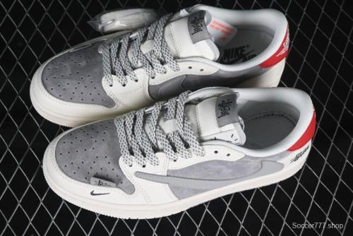 Nike Travis Scott x Fragment Design x Air Jordan 1 Low OG SP AJ1 Low Top Casual Sneakers - SJ2068-130