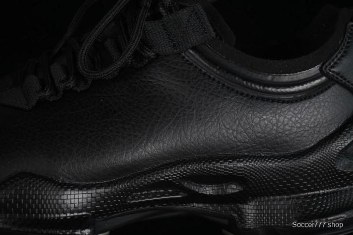 Men's All-Black Premium Leather Sneakers – Sleek & Versatile Design