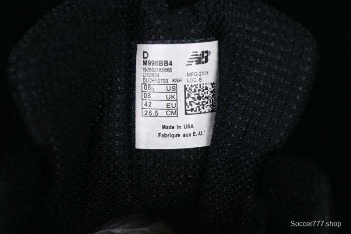 New Balance 990 Series Premium Retro Running Shoes with Carbon Midsole - M990BB4