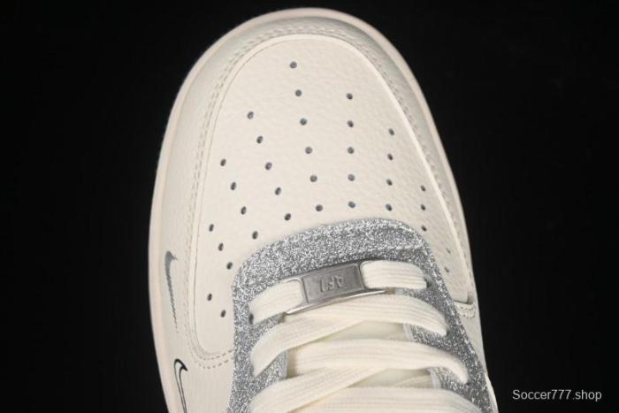 Nike Air Force 1 '07 Low Gucci Collaboration Silver Swoosh Casual Sneakers - XS1958-546