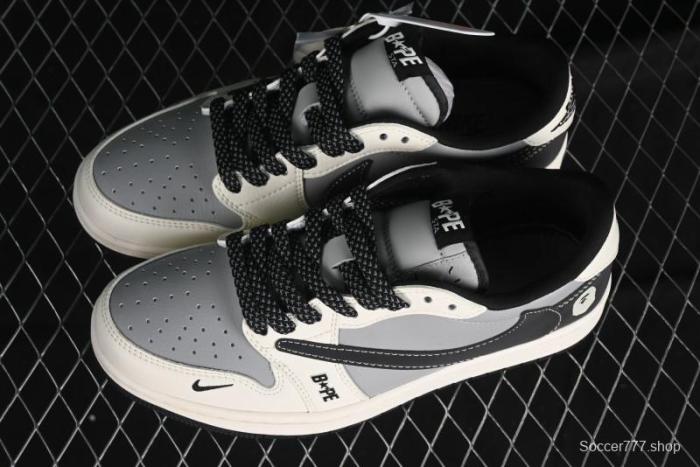 Nike Travis Scott x Fragment Design x Air Jordan 1 Low OG SP AJ1 Bape Collaboration - BB6511-626