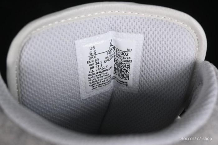 Nike Air Jordan 1 Mid AJ1 Basketball Shoes White Grey - FQ7720-002