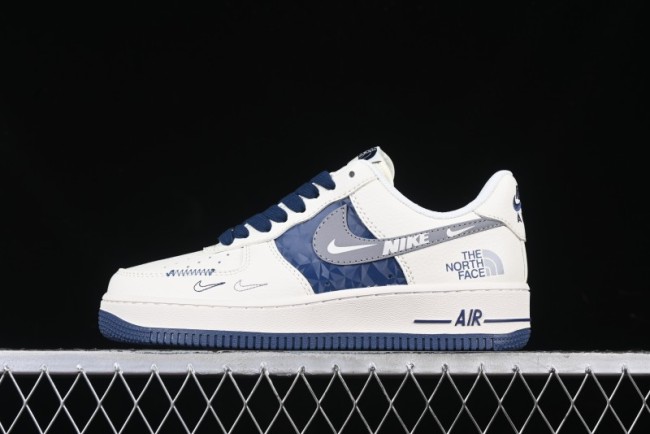 Nike Air Force 1 '07 Low The North Face Collaboration Off-White Blue Diamond Casual Sneakers - DM6688-001