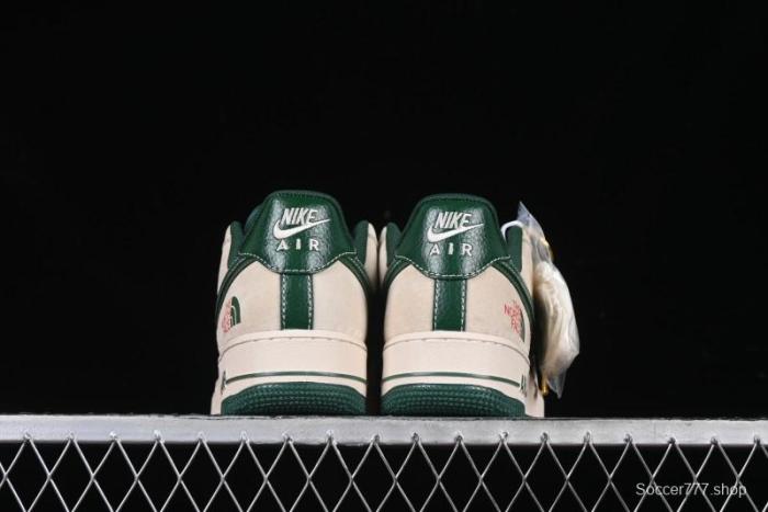 Nike Air Force 1 '07 Low The North Face Collaboration Green Snake Scale Casual Sneakers - DM6688-015