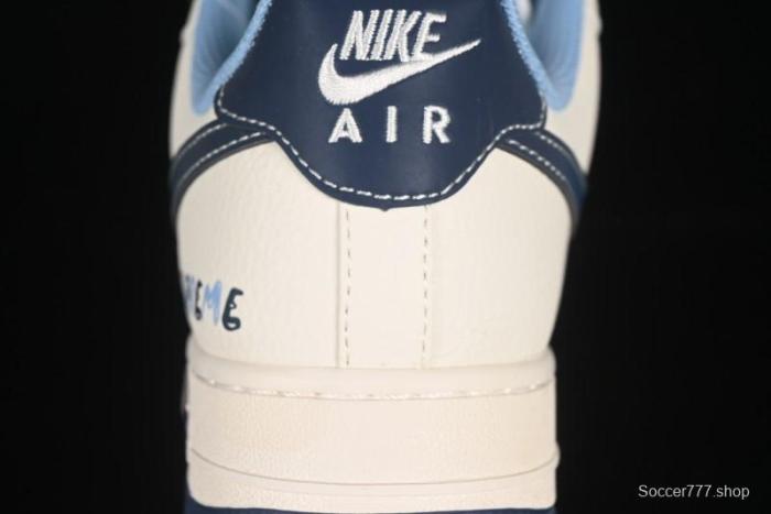 Nike Air Force 1 '07 Low Supreme Collaboration Dual-Tone Blue Label Casual Sneakers - XS1958-565