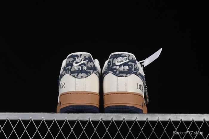 Nike Air Force 1 '07 Low Dior Collaboration Grey Knit Casual Sneakers - KK1988-052