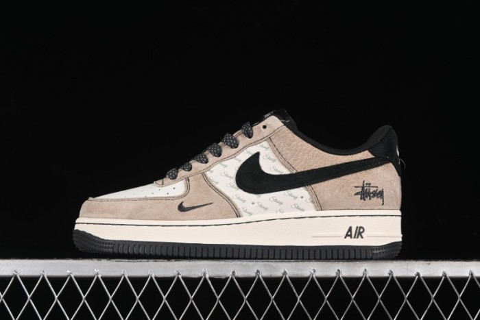 Nike Air Force 1'07 Low Stussy Collaboration - Milk Tea Low Top Casual Sneakers - XZ6188-999