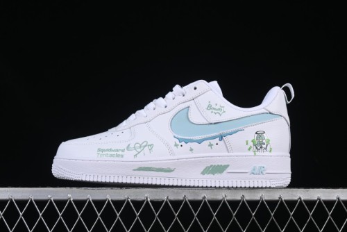 Nike Air Force 1'07 Low  Octopus Brother  SpongeBob Comic Series Squidward Middle East Casual Sneakers - FB8971-060