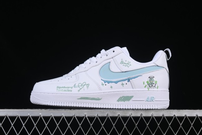 Nike Air Force 1'07 Low Octopus Brother SpongeBob Comic Series Squidward Middle East Casual Sneakers - FB8971-060