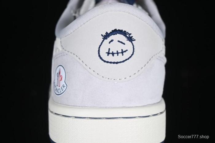 Nike Travis Scott x Fragment Design x Air Jordan 1 Low OG SP AJ1 Moncler Collaboration White Grey Low Top Casual Sneakers - AG3702-806
