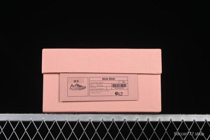 Miu Miu Suede Round Toe Lace-Up Low Top Women's Casual Shoes - 99D4