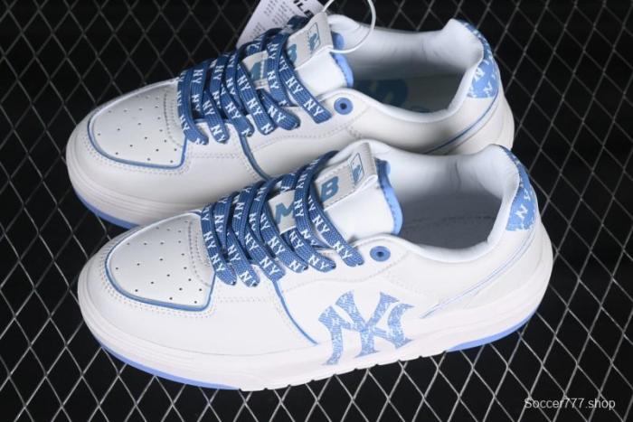 New York Yankees MLB Chunky Liner Denim Monogram Lightweight Elevated Platform Casual Sneakers - 3ASXD025N50BLS