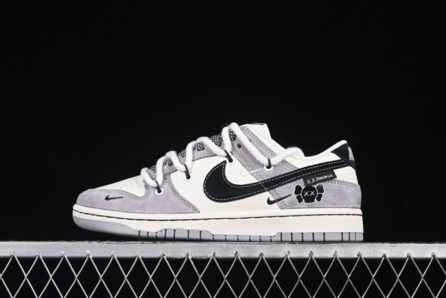 Nike SB Dunk Low Kaws Collaboration Strap Pig Eight Black Hook Anniversary High-End Custom Low-Top Casual Skate Shoes - YX5066-245