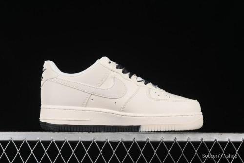 Nike Air Force 1 '07 Low Supreme Collaboration - White Black Two-Tone Low-Top Casual Sneakers - BB7577-217