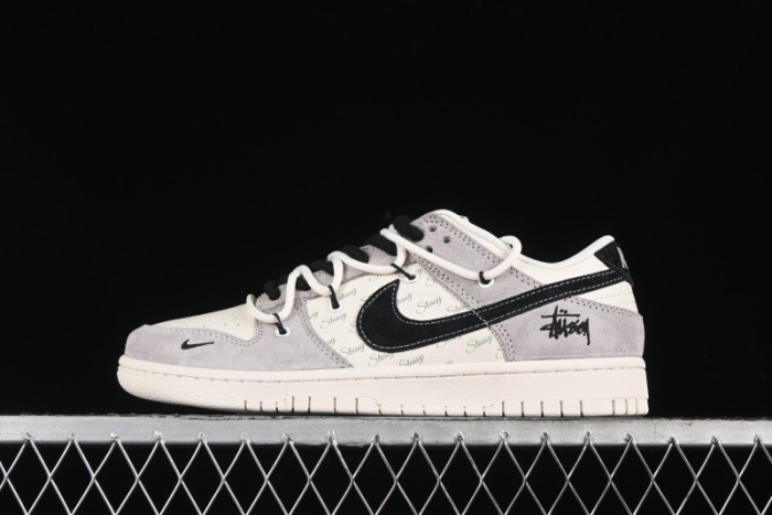 Nike SB Dunk Low Stussy Bandana Black Swoosh Anniversary Custom Low-Top Casual Skate Shoes - SJ2068-306
