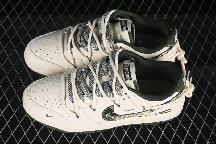 Nike SB Dunk Low Sup Collaboration Strap Camo Swoosh Anniversary Custom Low-Top Casual Skate Shoes - DM6868-081