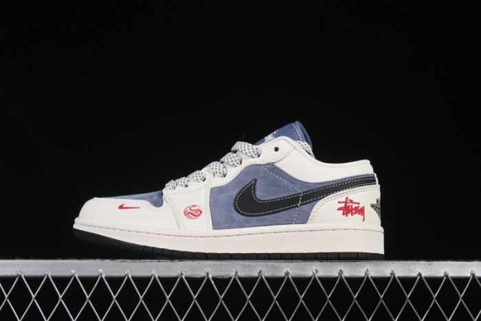 Nike Air Jordan 1 Low AJ1 Stussy Snake Year Limited Edition Retro Basketball Shoes - XX3318-517