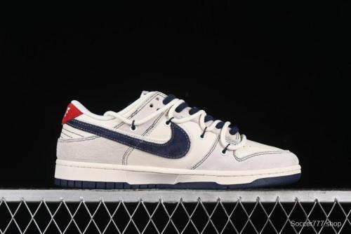 Nike SB Dunk Low BAPE Collaboration - Strap Blue Swoosh Anniversary Customized Low-Top Casual Sneakers SJ2068-298