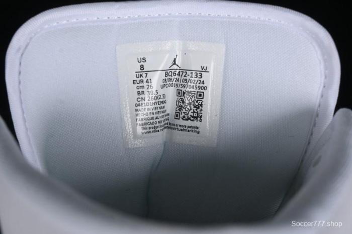 Nike Air Jordan 1 Mid Basketball Shoes in White/Oxidized Green - BQ6472-133