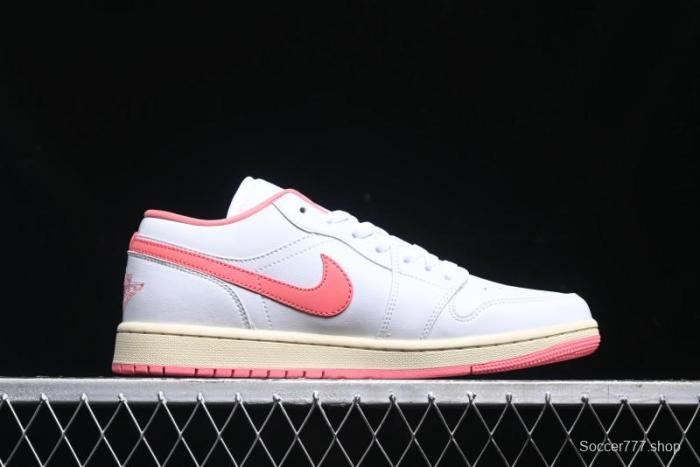 Nike Air Jordan 1 Low AJ1 White Pink Low-Top Casual Sneakers - DC0774-109