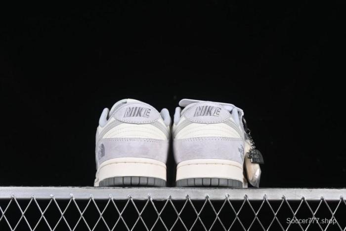 Nike SB Dunk Low The North Face Graffiti Grey Check Anniversary Customized Low-Top Casual Skate Shoes - DM6868-017