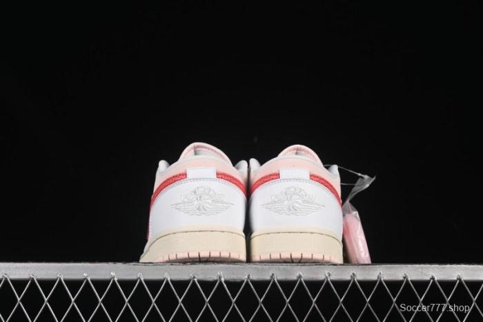 Nike Air Jordan 1 Low AJ1 White Pink Low-Top Casual Sneakers - IB8156-133