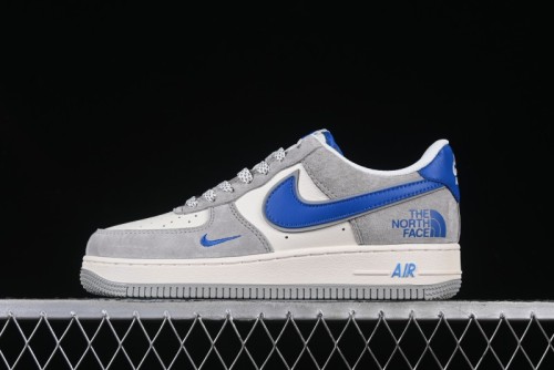 Nike Air Force 1 '07 Low The North Face Collaboration Grey Blue Swoosh Casual Shoes - XZ6188-745