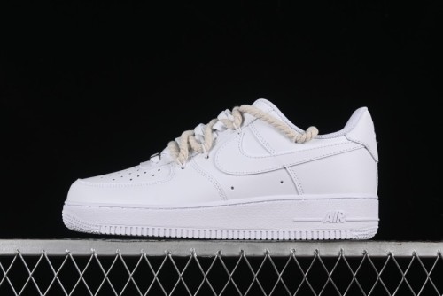 Nike Air Force 1 '07 Low White Deconstructed Casual Sneakers - CW2288-046