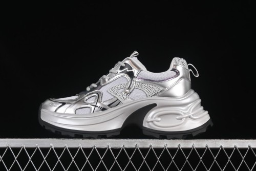 GG-CC 25ss New Platform Chunky Sneakers with 7CM Height Increase and Irregular Design - 668-2 Black