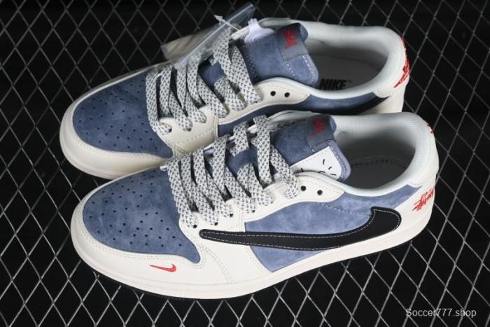 Nike Travis Scott x Fragment Design x Air Jordan 1 Low OG SP Sneakers - XZ6188-578