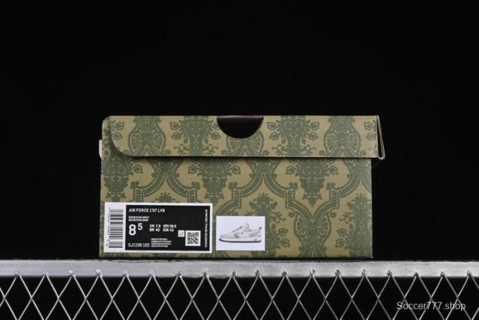 Nike Air Force 1 '07 Low Gucci Collaboration Smoke Gray Drawstring Casual Sneakers - SJ1198-105