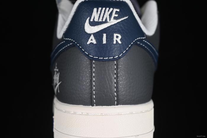 Nike Air Force 1 '07 Low Stussy Collaboration Navy Grey Casual Sneakers - XS1958-519