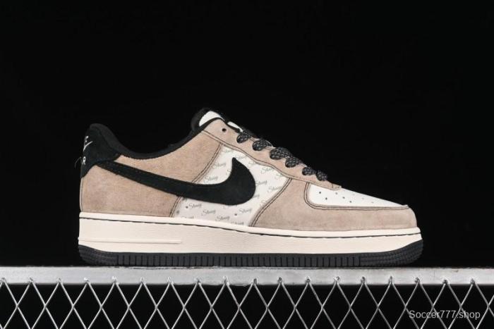 Nike Air Force 1'07 Low Stussy Collaboration - Milk Tea Low Top Casual Sneakers - XZ6188-999