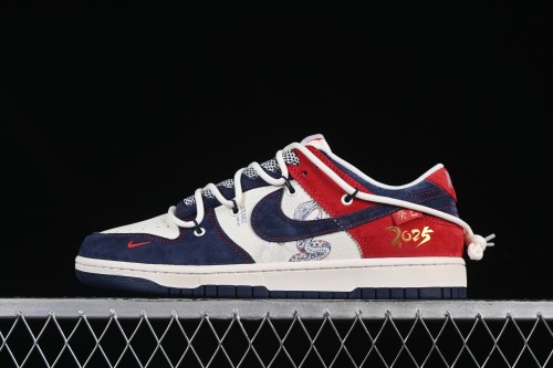 Nike SB Dunk Low Year of the Snake Series Lace-Up Blue White Navy Swoosh Low-Top Casual Skateboarding Shoes - YX5066-288